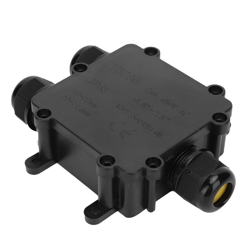 Waterproof Junction Box Outdoor 3 Way Flame Retardant Cable Connector