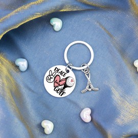 Lelekdo Golf Accessories for Women Golfing Gifts for Golfers Gifts for Player Coach Birthday Christmas Gift Female Keychain