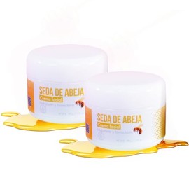 NATSHOP Kit 2 Crema Hidratante Facial Seda de Abeja con Aceite de Oliva y Romero - Hidratante y Reparadora con Ingredientes Naturales - Cuidado Person