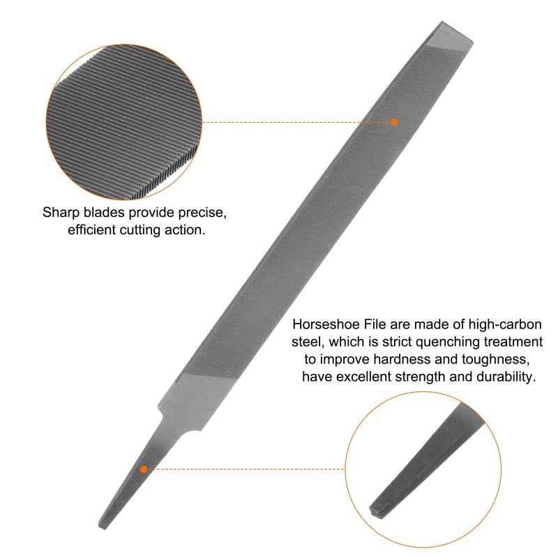 sourcing map Mill File 6 Inch 3.3mm High Carbon Steel