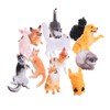 Kisangel 12pcs Cat Figurines Toys Kitten Puppy Statues Pet Figurines