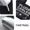 Cosmetic Bag Travel Chargers Plugs Pouch Black Makeup Organizer for