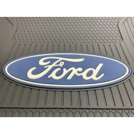 PLASTICOLOR (2) Plasticolor 001219R01 Rear Floor Mats, Rubber, 17"x13-3/4" - Ford Truck