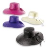 Straw Hat Lady Bow, Black