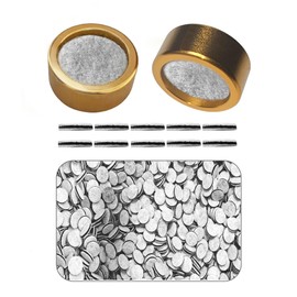 Reusable Metal Rings with 30 High - Performance Replacement Filters - Ideal for Universal Silicone Mouth Funnels, Ultra - Clean Filtration (Gold 2 Metal Rings, 30 Replacement Filters)