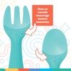 Nuby Silicone Easy Grip Fork & Spoon Set, 12+m in