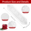 Christmas Table Runner, Lace Table Runner White Christmas Runner for