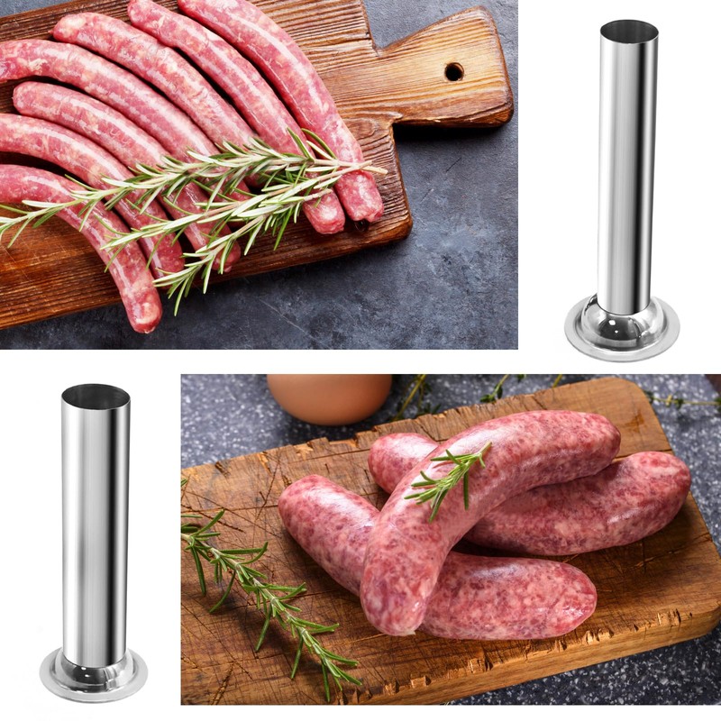 Saihisday 4 Sizes #5 Sausage Stuffer Nozzles Stuffing Tubes Stainless