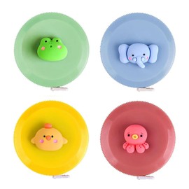 4 PCS Retractable Kids Tape Measure Sewing, Retractable Measuring Tape, Novelty Tape Measure, Cute Tape Measures for Sewing(1.5m)