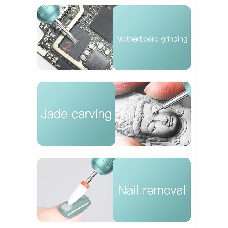 Handheld Grinder Pen USB Charging 3 Speed Control Electric Grinding