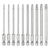 sourcing map 10pcs T7-T35 Security Torx Bit 1/4" Hex Shank