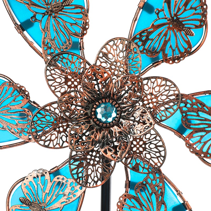 Luminous Windmill Stake Patio Outdoor Decoration Iron Windmill in the