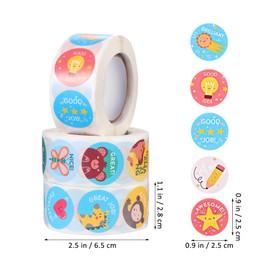 VILLCASE 1500 Piezas Pegatinas Para Niños, Pegatinas Infantiles De Dibujos De Animales, Recompensa Para Niños, Decoración Para Juegos, Manualidades, Etiquetas, Fiestas