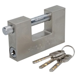 Padlock Steel Security Shutter Lock Container Door 100mm Rotating Shackle TE722