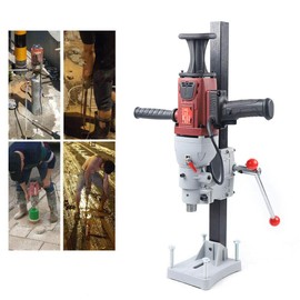Diamond Core Drill Machine, 110V 2200W 1200r/min Diamond Core Drill Rig for Wet Dry Concrete Brick Block Drilling with Stand Tool