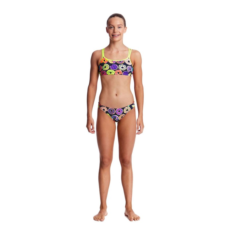Funkita Swimming Bikini Girls Dunking Donuts - Colourful Bikini for
