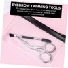 VICASKY 1set Eyebrow Grooming Durable Trimming Scissors Brush Comb for