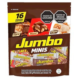 Jumbo Minis - 16 Unidades Surtidas - 282g - Flow Leche, Mani, Flow Blanca