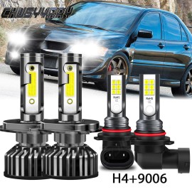 CHUSYYRAY For Toyota Hilux 2004-2019 White LED Headlights Hi/Lo Beam + Fog Light Bulbs Kit