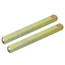 sourcing map 2pcs Door Knob Spindle, 85mm Long Spare Door Handle Spindle Bar for 7mm Doors, Vintage Door Straight Spindle Replacement Square Spindle Iron Door Handle Spindle Bar, Golden
