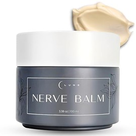 Lune Nerve Balm - Nerve Relief Cream for Aching, Burning, Tingling & Numbness in Feet, Legs & Hands | Neuropathy Cream with Arnica, Hemp, MSM, Menthol & Magnesium | 3.4 oz