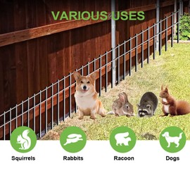 Stainless Animal Barrier Fence 10Pack, 20x12in Underground Decorative Garden Deck Outdoor Fencing for Dogs Rabbits Pet