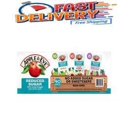 Apple & Eve Juice Reduced Sugar Variety Pack, 6.75 fl. oz., 40 pk.
