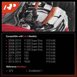 A-Premium - Bujía de iridio compatible con Ford F53 2008-2009/2011-2019, F59 2011-2019, F650 2012-2013, F-250/350 Super Duty 2008-2010, F-450/550 Super 2008888 -2019, 6.8L, paquete de 10