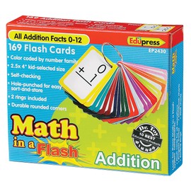 Edupress Math in a Flash Cards, Addition (EP62430), Multicolor Medium