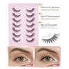 Wispy Natural False Eyelashes Flared Fluffy Fake Lashes M-9