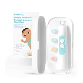 Frida Baby Electric Nail Trimmer | Safe + Easy Electric Nail File Baby Nail Clipper + Nail Trimmer Kit for Newborn, Toddler, or Children's Fingernails/Toenails, 4 Buffer Pads, LED Light, Storage Case