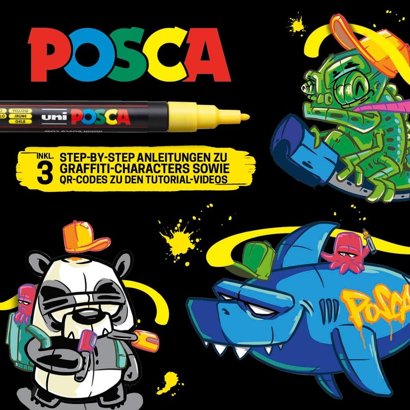 Faber-Castell uni-ball 186830 POSCA Marker Set of 20 with Instructions