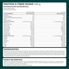 Suplemento Protein & Fiber Manzana Verde 450 Gr Pronat PN-1410