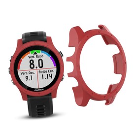 BIUDECO Protective Pc Watch Case Stylish Bumper Cover for Forerunner Scratch-Resistant Smart Watch Protector for Enhanced Durability and Elegant Appearance Red