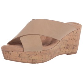 CL by Laundry Women's Dream Day Nubuck Espadrille Wedge Sandal, Nude, 6.5