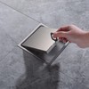 SISEHO Brushed Nickel Shower Drain 4 Inch Square for Bathroom