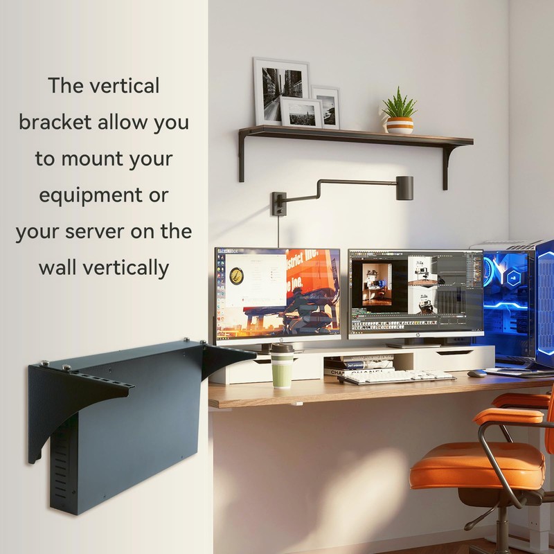 Fbyuitap 1U 2U 3U 4U Wall Mount Server Rack Shelf