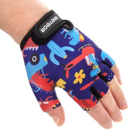 meteor Children's Cycling Gloves Bike Gel BMX Gloves Boys Cycling Gloves Girls Cycling Gloves - Hiking Cycling Gloves Children Women Cycling Gloves Kids Gloves Men