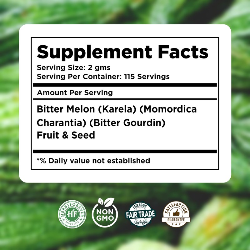 Bitter Melon Powder Karela Powder Rich in Vitamin C Non