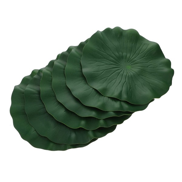 Didiseaon Tank Pcs Artificial Leaves Leaf Decor Artificial Plants Realistic Water Lily Pads Realistic Lily Pads Pond Lily Pads Leaf Decorate Artificial Foliage Lily Leaf Green Fish 6
