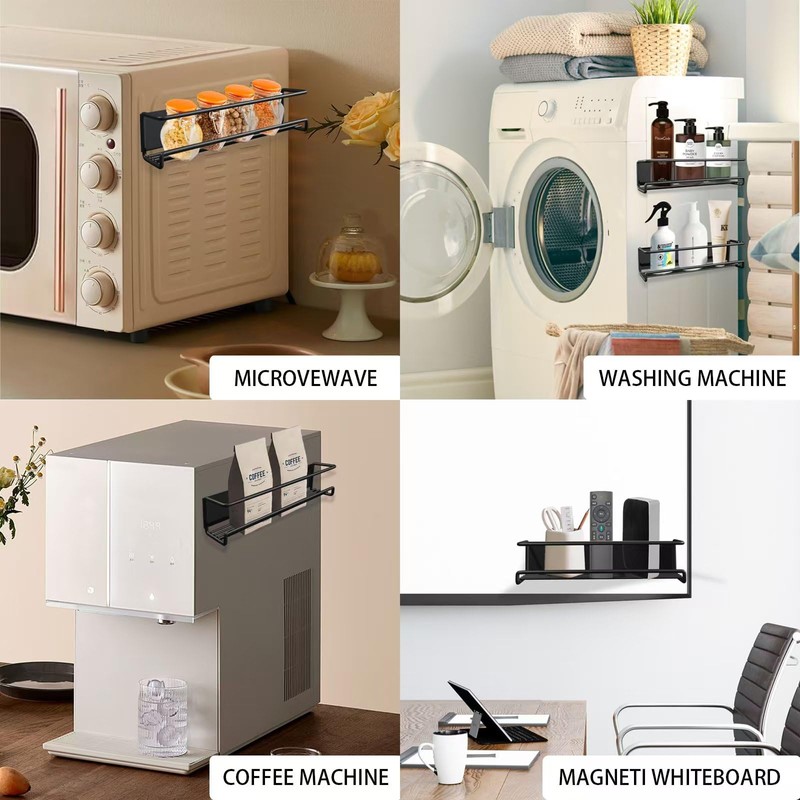 SonGis Magnetic Spice Rack for Refrigerator Magnetic Shelf for Side