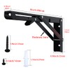 Monsky 8" Black Foldable Shelf Brackets Heavy Duty Stainless Steel
