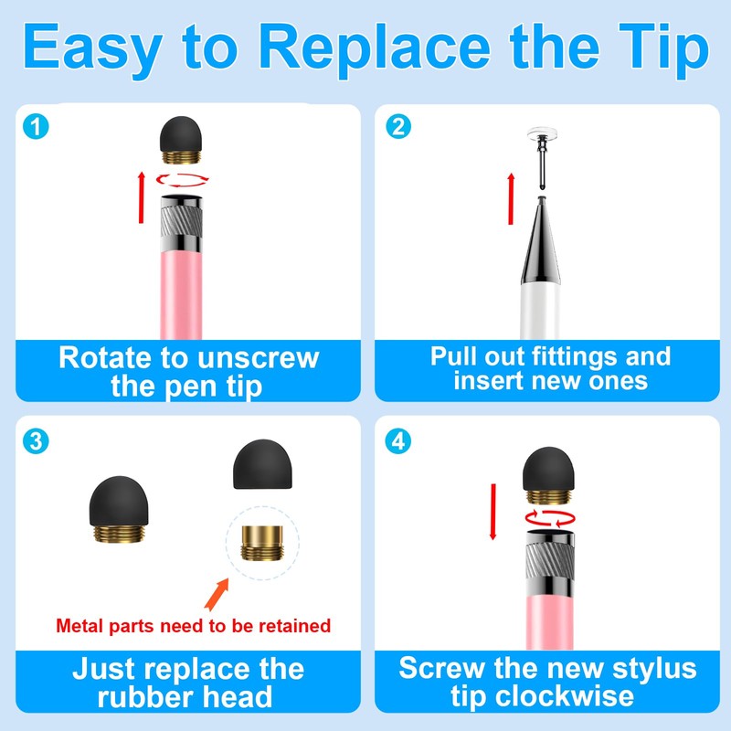10 Rubber Tips+5 Transparent Disc Tips,High Precision and High Sensitivity