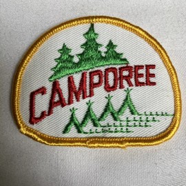 Vintage Camporee Generic Patch Twill Embroidery Boy Scout BSA Trees Tee Pees