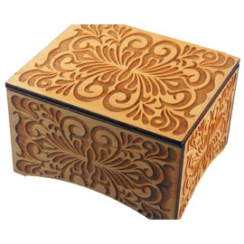 TheLaser'sEdge, Personalizable Floral Windup Music Box, Laser Engraved Wood (Standard, You are My Sunshine)