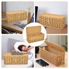 Trendecor Rattan Cable Management Box, 33x13.5x13cm Hand Woven Cable Box