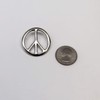 Peace Sign Hippie Jacket or Hat Pin Polished Silver Finish