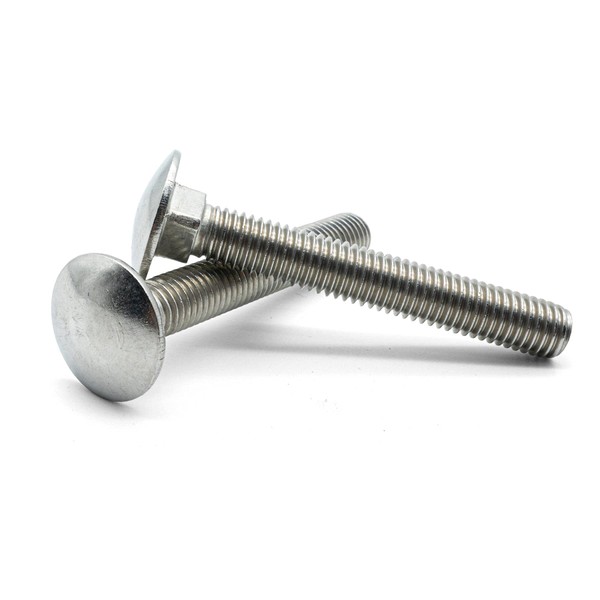 Hippo Hardware M6 (6mm X 70mm) Carriage Bolts Cup Square Dome Coach Screws A2 Stainless Steel (Pack of 3)