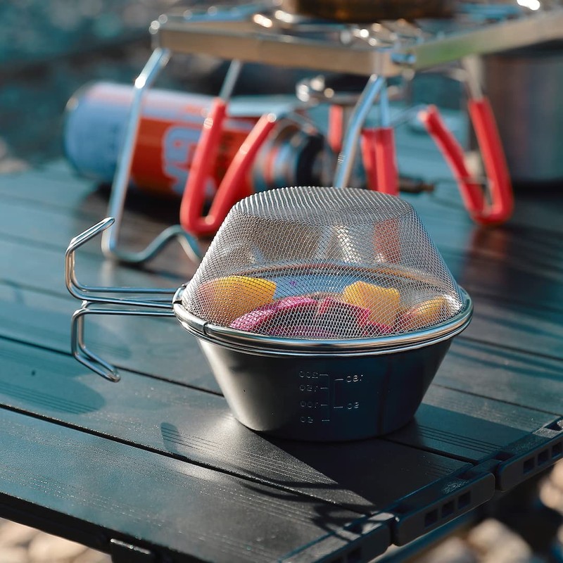 Camping Moon S-213-2P Camping Shell Stacking Monkey Stainless Steel Set