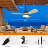 Bsteciar 36" Ceiling Fans with Lights, Remote Control + APP